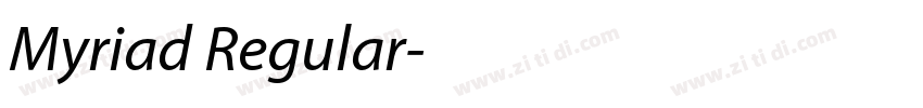 Myriad Regular字体转换